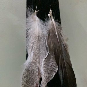 Long feather earrings